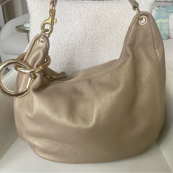 JIMMY CHOO Metallic Hobo Bag βοΈRARE COLORβοΈSALE β OFFERS WELCOMED β - Picture 16 of 16